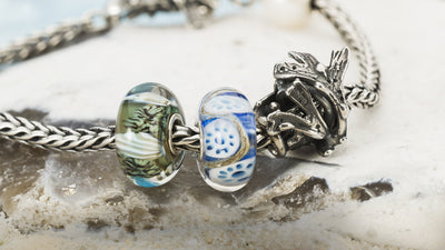Bracelet Trollbeads avec perles de verre et d'argent