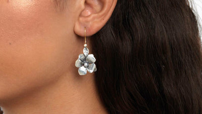 Trollbeads earring with Troll anemone earring pendant