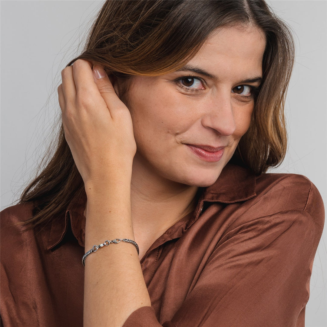 Bracelet Andréa Marazzini métal argenté en cristal de Swarovski RHSQU89BR1 Bracelet Andréa Marazzini métal argenté en cristal de Swarovski RHSQU89BR1