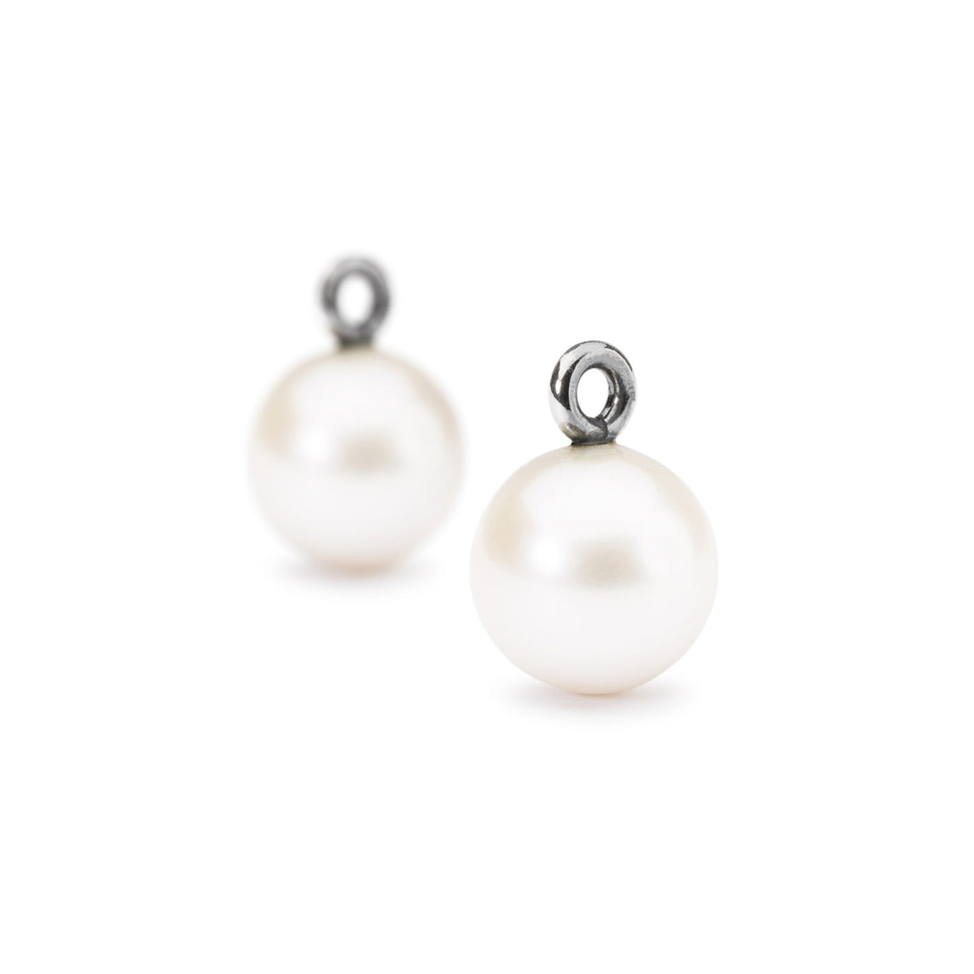 Perles Blanches avec Crochet en Argent et en Or