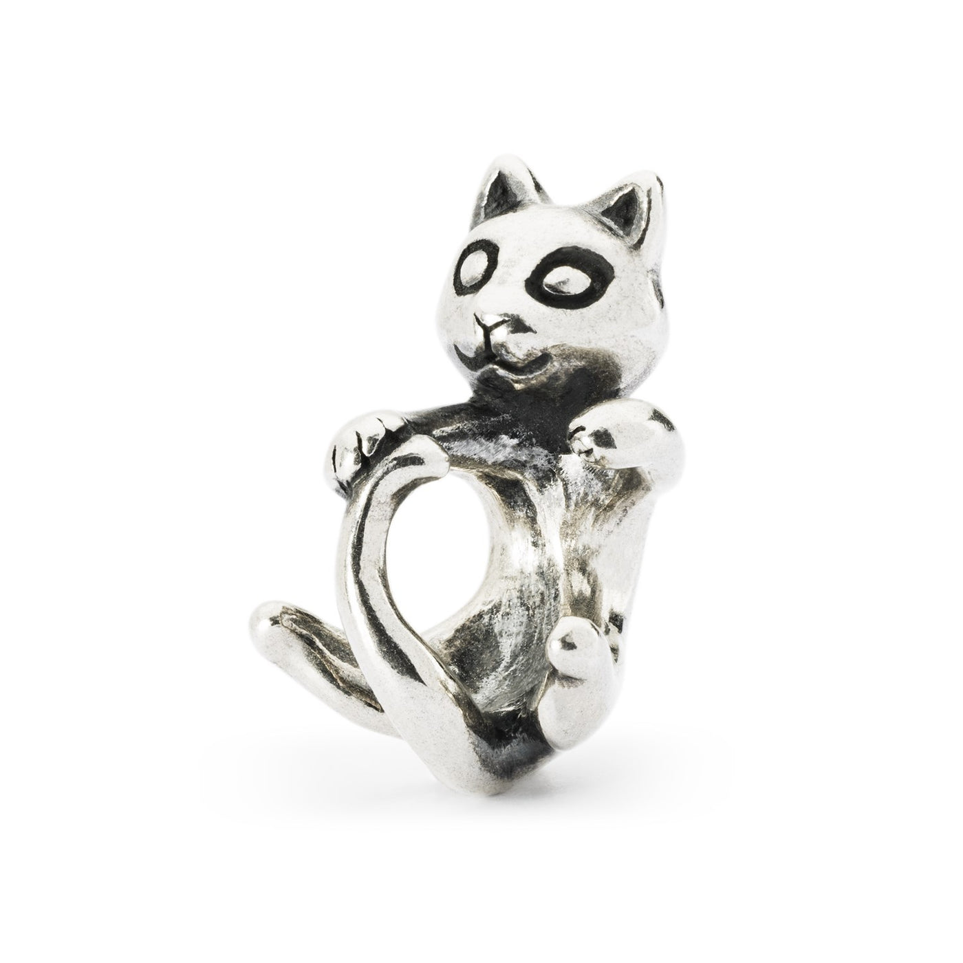 Perle de chat en argent pour bijoux.